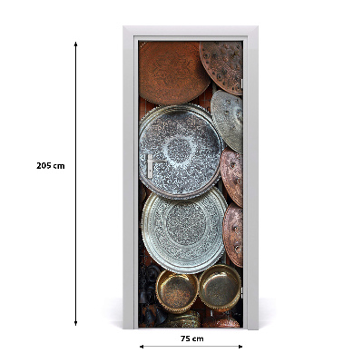 Papel de parede em porta Bazar em Damasco