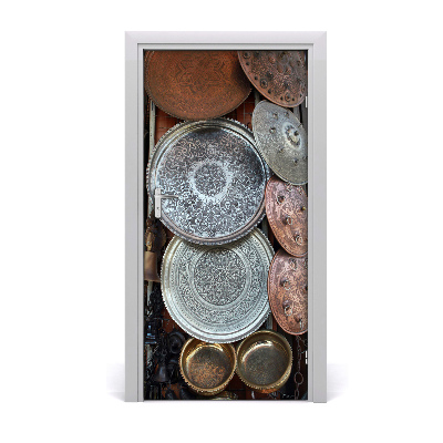 Papel de parede em porta Bazar em Damasco