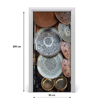 Papel de parede em porta Bazar em Damasco