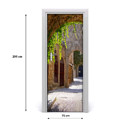 Papel de parede em porta Ruas encantadoras