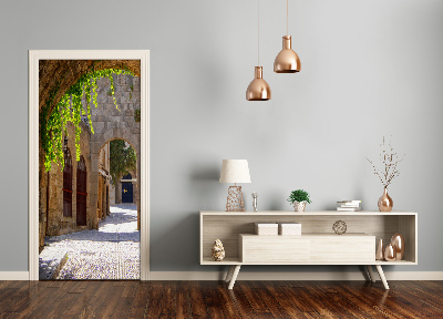 Papel de parede em porta Ruas encantadoras