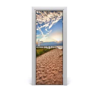 Adesivo em porta Caminho para a praia