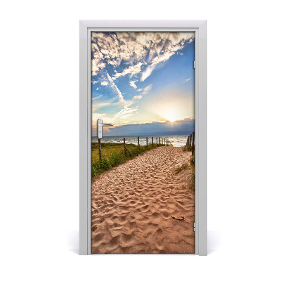 Adesivo em porta Caminho para a praia