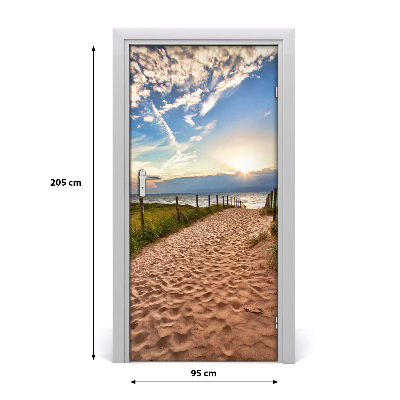 Adesivo em porta Caminho para a praia