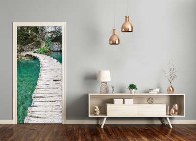 Autocolante para porta Lagos de Plitvice