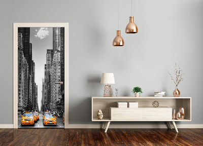 Papel de parede em porta Táxis de Nova York