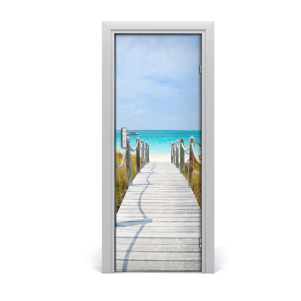 Adesivo em porta Caminho para a praia