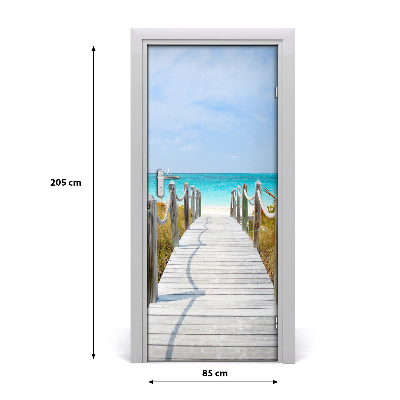 Adesivo em porta Caminho para a praia