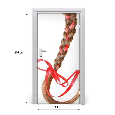 Adesivo em porta trança caseira