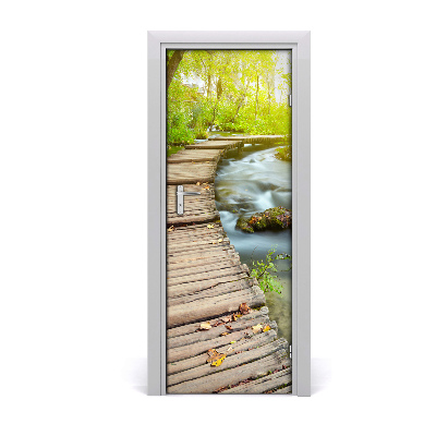 Adesivo em porta Caminho na floresta