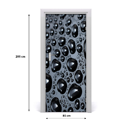 Papel de parede em porta Gotas de água