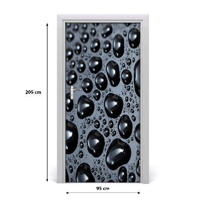 Papel de parede em porta Gotas de água