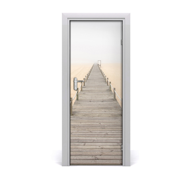 Papel de parede em porta Caminho da praia