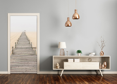 Papel de parede em porta Caminho da praia