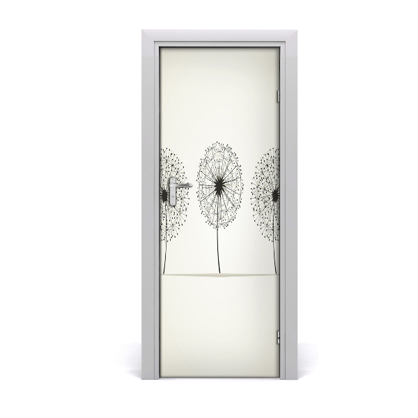 Papel de parede em porta Dente-de-leão