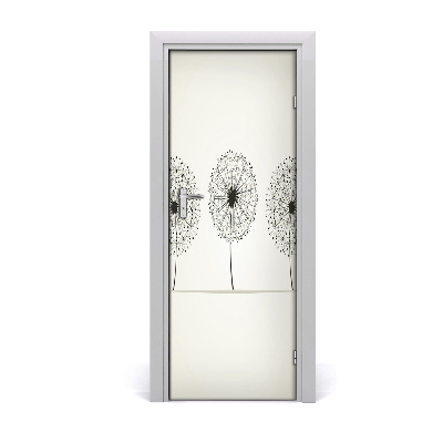Papel de parede em porta Dente-de-leão