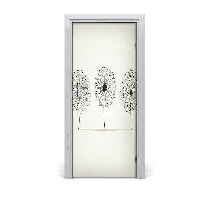 Papel de parede em porta Dente-de-leão