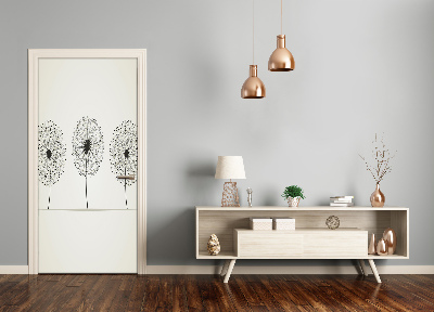 Papel de parede em porta Dente-de-leão