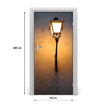 Autocolante para porta Velho poste de luz