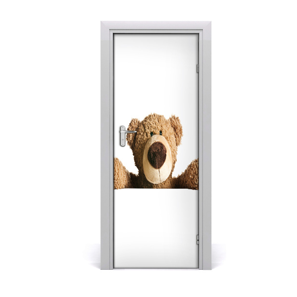 Papel de parede em porta Urso de pelúcia