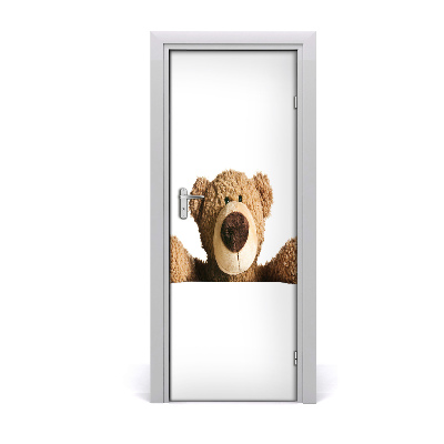 Papel de parede em porta Urso de pelúcia