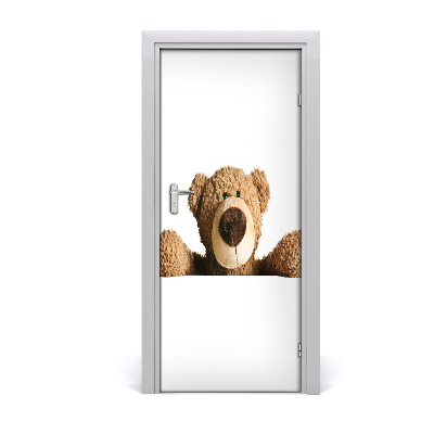 Papel de parede em porta Urso de pelúcia