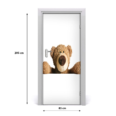 Papel de parede em porta Urso de pelúcia