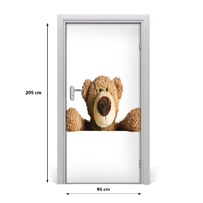 Papel de parede em porta Urso de pelúcia