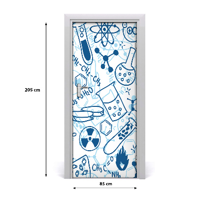 Papel de parede em porta Formação em química