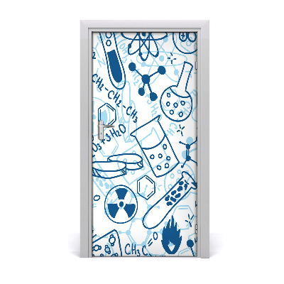 Papel de parede em porta Formação em química