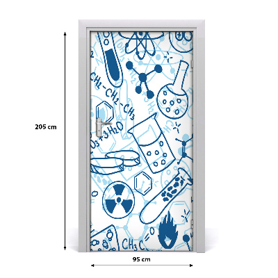 Papel de parede em porta Formação em química