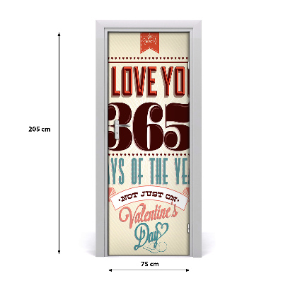 Autocolante para porta casa Dia dos Namorados