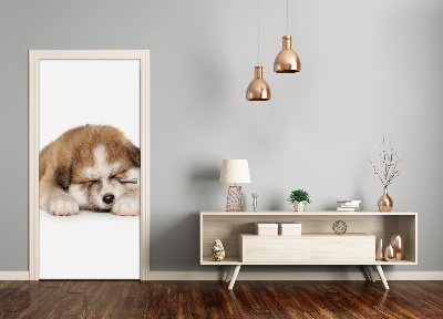 Papel de parede em porta Filhote de Akita