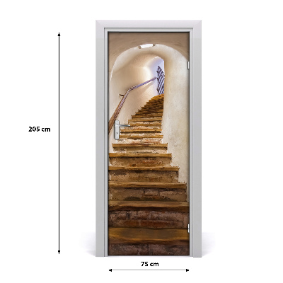 Adesivo em porta Escadas no castelo
