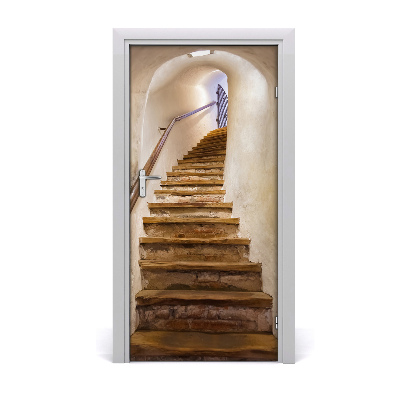 Adesivo em porta Escadas no castelo