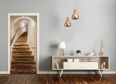 Adesivo em porta Escadas no castelo