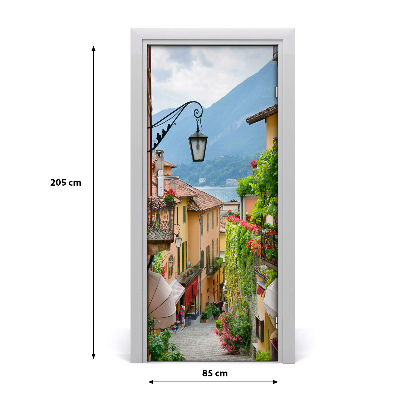 Papel de parede em porta ruas italianas
