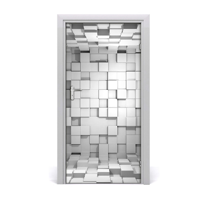 Adesivo em porta Cubos