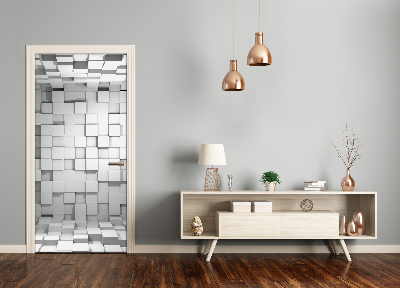 Adesivo em porta Cubos