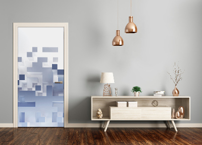 Adesivo em porta Abstração de cubo