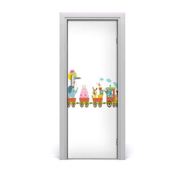 Adesivo em porta Trem Feliz