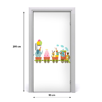 Adesivo em porta Trem Feliz