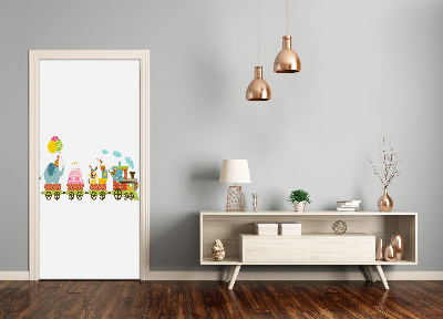 Adesivo em porta Trem Feliz