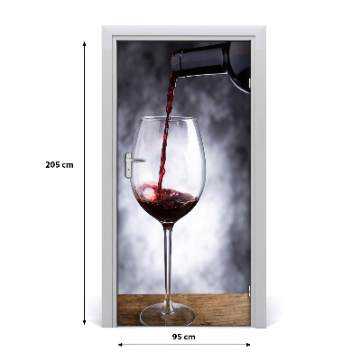 Autocolante para porta Vinho tinto