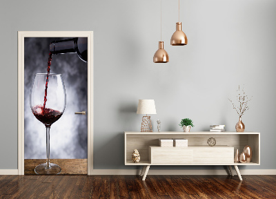 Autocolante para porta Vinho tinto
