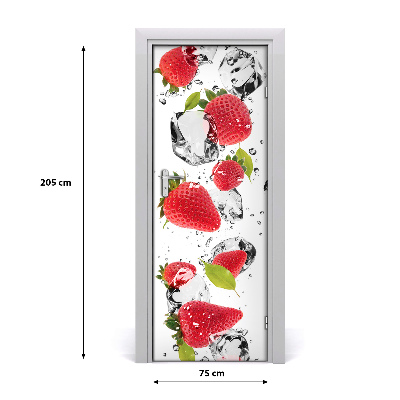 Adesivo em porta Morangos