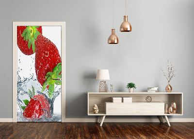 Adesivo em porta Morangos