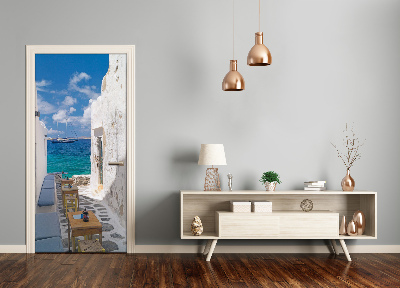 Adesivo em porta ruas gregas