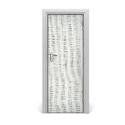 Autocolante para porta Tela de linho branca