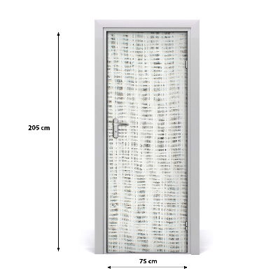 Autocolante para porta Tela de linho branca